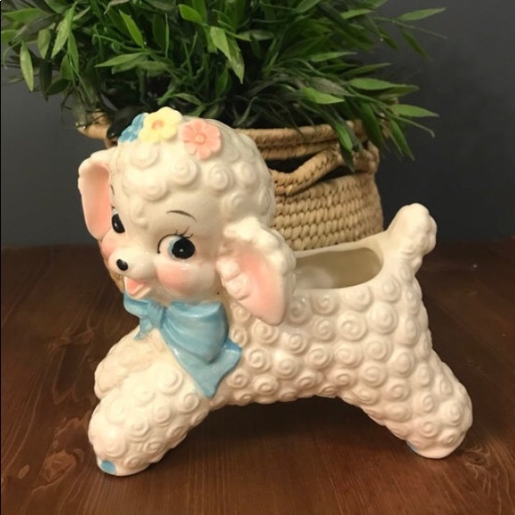 Kitschy Lamb Ceramic Planter Ceramic Ruben